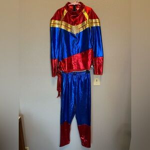 Captain Marvel Costume Girls Size Large Halloween Super Hero